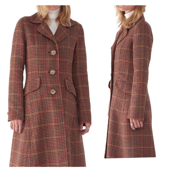 Sosken Studios Houndstooth Flare Coat - Picture 1 of 10